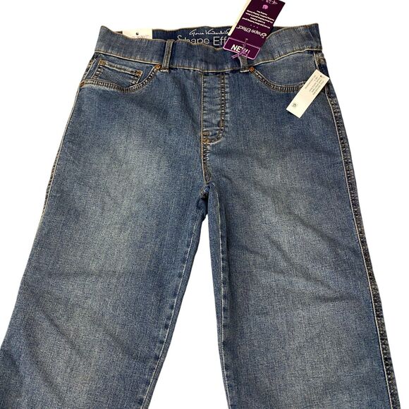 Gloria Vanderbilt Jeans Womens 6 Blue Denim Shape Effect Stretch High Rise Capri - Picture 11 of 13